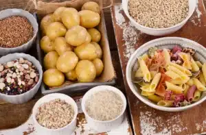 a variety of starches and high carb foods